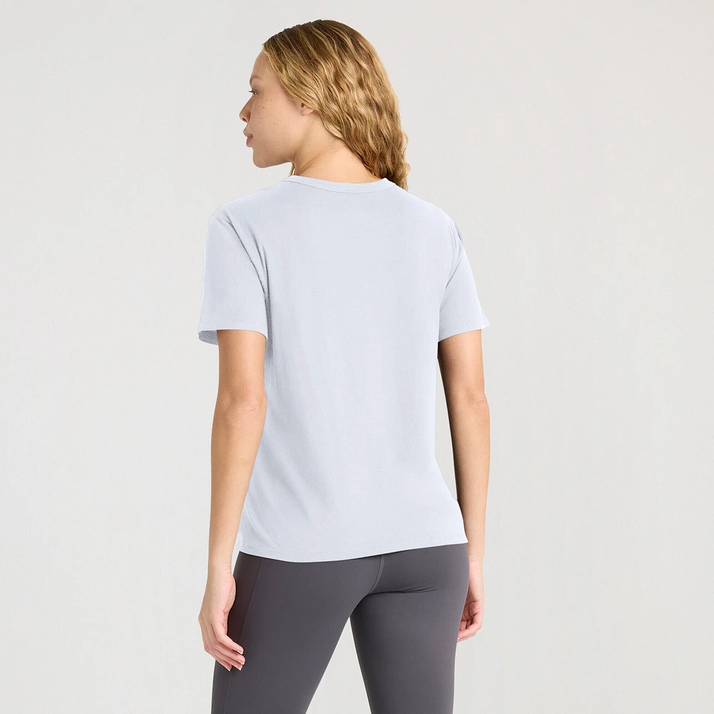 Women's Fanatics Ash Detroit Lions Line Em Up T-Shirt