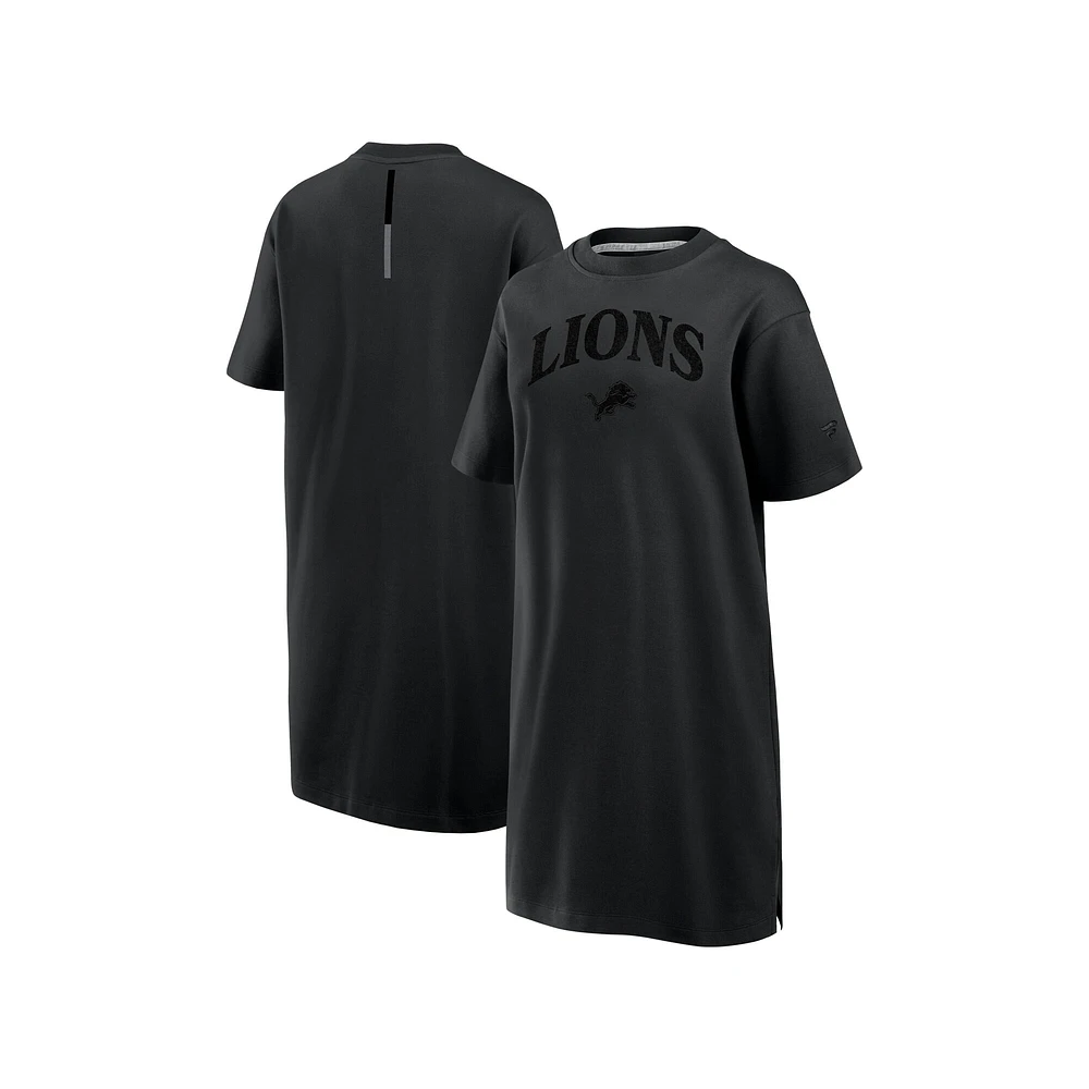 Women's Fanatics Black Detroit Lions Elements Go Tri-Blend Dress