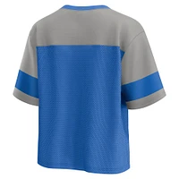 Women's Fanatics  Blue/Silver Detroit Lions Homeschool Jersey Poly V-Neck
Fashion Top