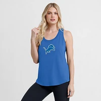 Women's Fanatics Blue Detroit Lions Iron Fan Tank Top