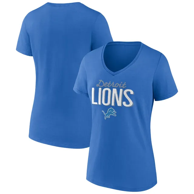 Fanatics Detroit Lions Throwback Two Stripe Raglan Tee - Big