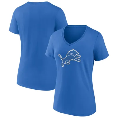 Detroit Lions Fanatics Branded Team Lockup Logo T-Shirt - Blue