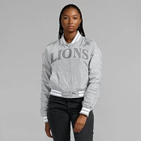 Veste à boutons-pression intégrale Detroit Lions Elements Wave de Fanatics pour femme, gris