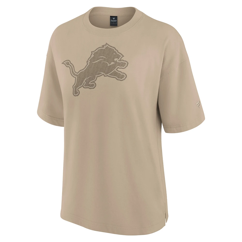 Women's Fanatics Khaki Detroit Lions Oversized Elements T-Shirt