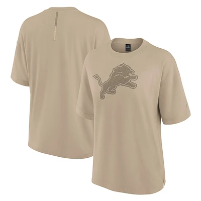 Women's Fanatics Khaki Detroit Lions Oversized Elements T-Shirt