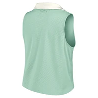Women's Fanatics Mint Detroit Lions Studio Wellness V-Neck Tank Top