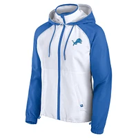 Women's Fanatics White Detroit Lions Full-Zip Anorak Hoodie Jacket