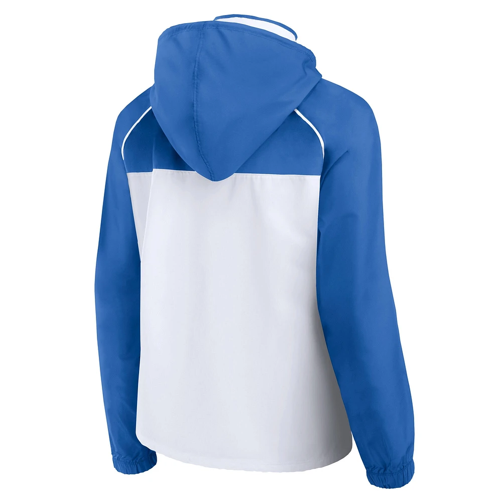 Women's Fanatics White Detroit Lions Full-Zip Anorak Hoodie Jacket