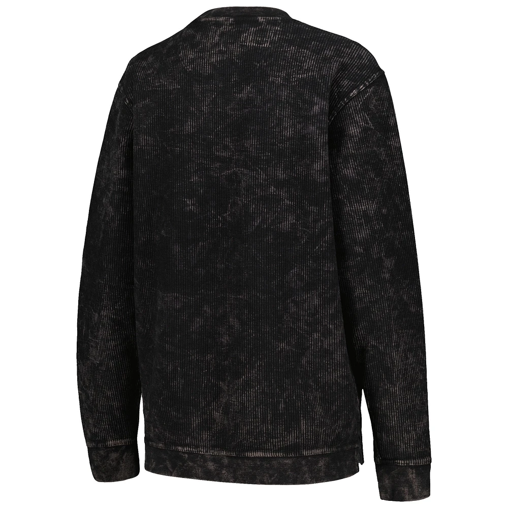 Women's G-III 4Her by Carl Banks Black Detroit Lions Comfy Cord Pullover Sweatshirt