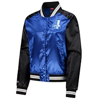 Women's Mitchell & Ness Blue Detroit Lions Team 2.0 Satin Raglan Full-Snap Jacket