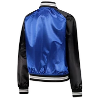 Women's Mitchell & Ness Blue Detroit Lions Team 2.0 Satin Raglan Full-Snap Jacket