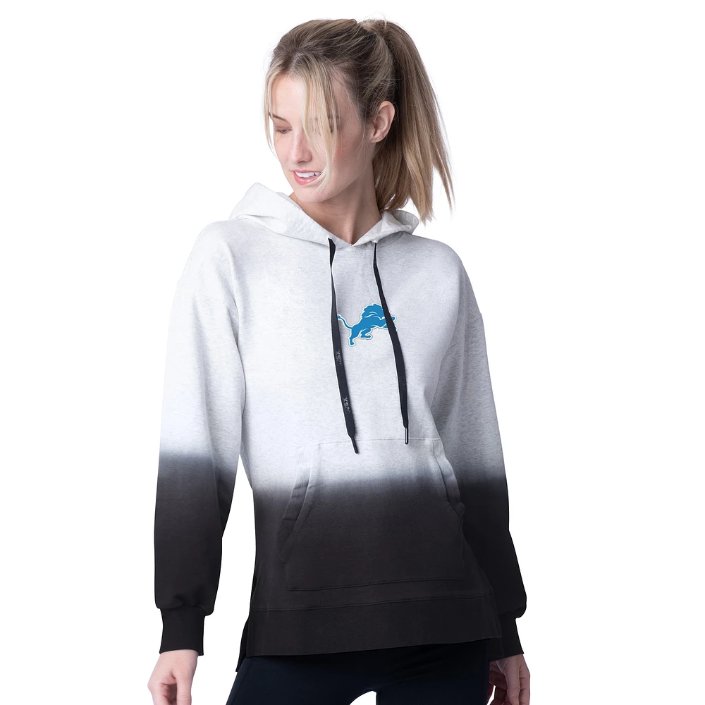 Sweat à capuche Daniela gris Detroit Lions MSX by Michael Strahan pour femme