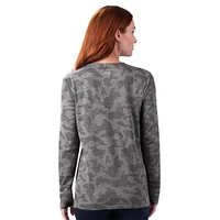 Women's MSX by Michael Strahan Grey Detroit Lions Camo Performance Long Sleeve T-Shirt
