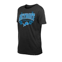 T-shirt noir New Era pour femme, Detroit Lions, repêchage NFL 2025