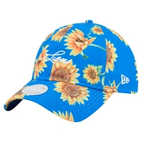 Women's New Era Blue Detroit Lions Adventure Sunflower 9TWENTY Adjustable Hat