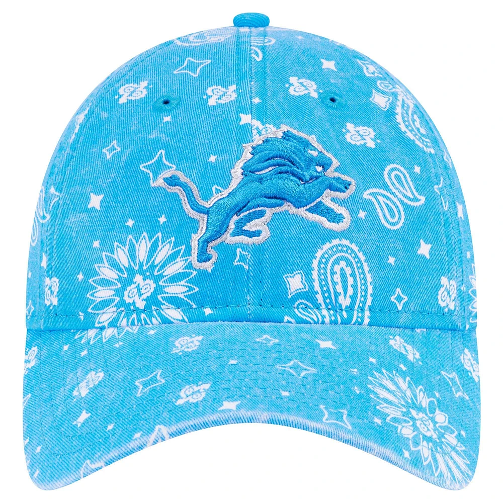 Women's New Era Blue Detroit Lions Paisley 9TWENTY Adjustable Hat