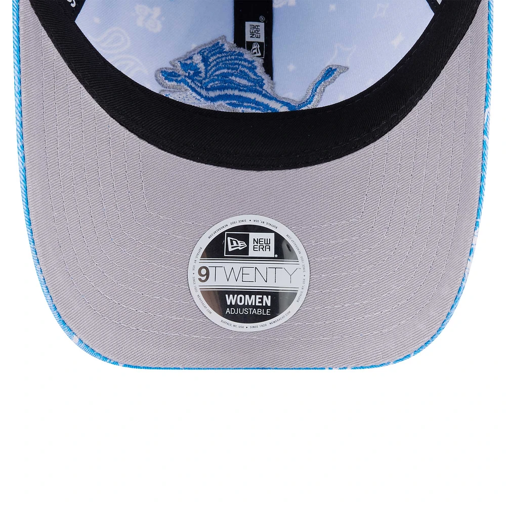 Women's New Era Blue Detroit Lions Paisley 9TWENTY Adjustable Hat