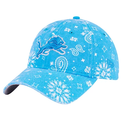 Women's New Era Blue Detroit Lions Paisley 9TWENTY Adjustable Hat