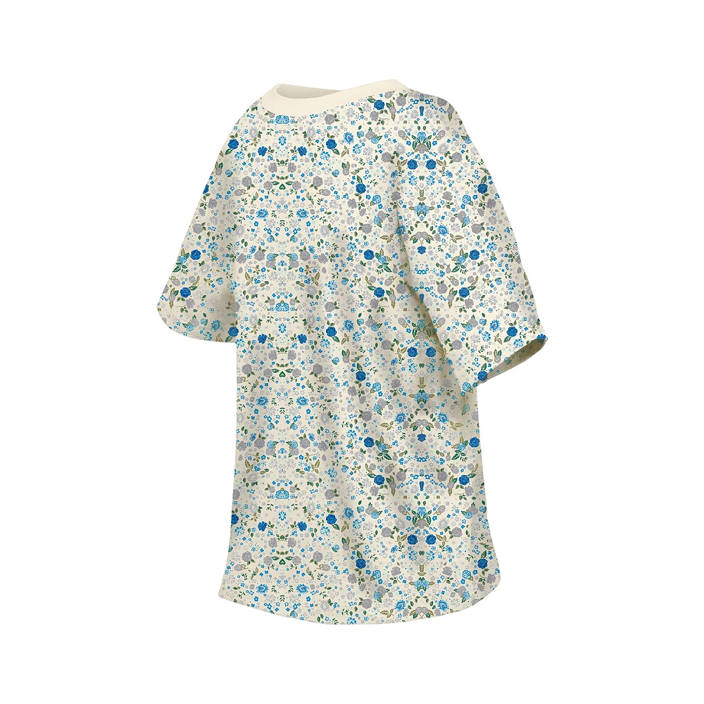 T-shirt à imprimé floral pour femme Detroit Lions Glam Game New Era crème