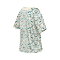 T-shirt à imprimé floral pour femme Detroit Lions Glam Game New Era crème