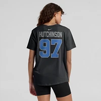 T-shirt Nike Aidan Hutchinson pour femme avec nom et numéro de joueur des Lions Detroit noir