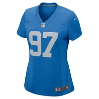 Women's Nike Aidan Hutchinson Blue Detroit Lions Player Jersey