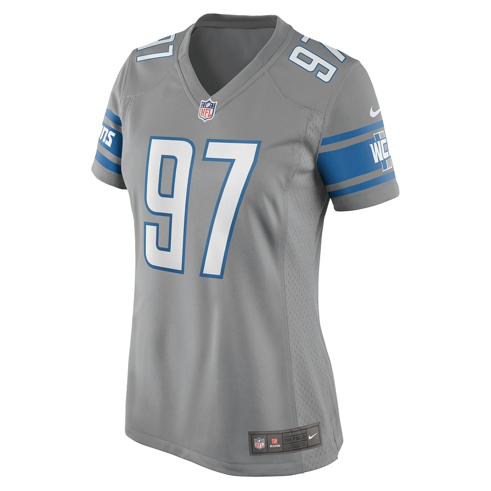 Women's Nike Aidan Hutchinson Silver Detroit Lions Game Jersey