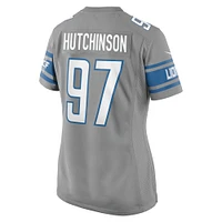 Women's Nike Aidan Hutchinson Silver Detroit Lions Game Jersey