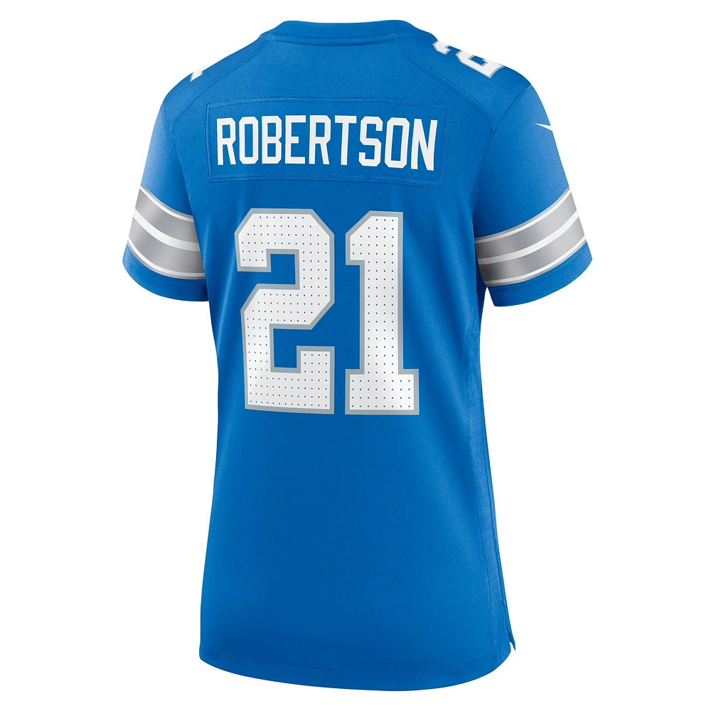 Women's Nike Amik Robertson  Blue Detroit Lions Team Game Jersey