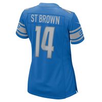 Women's Nike Amon-Ra St. Brown Blue Detroit Lions Game Player Jersey