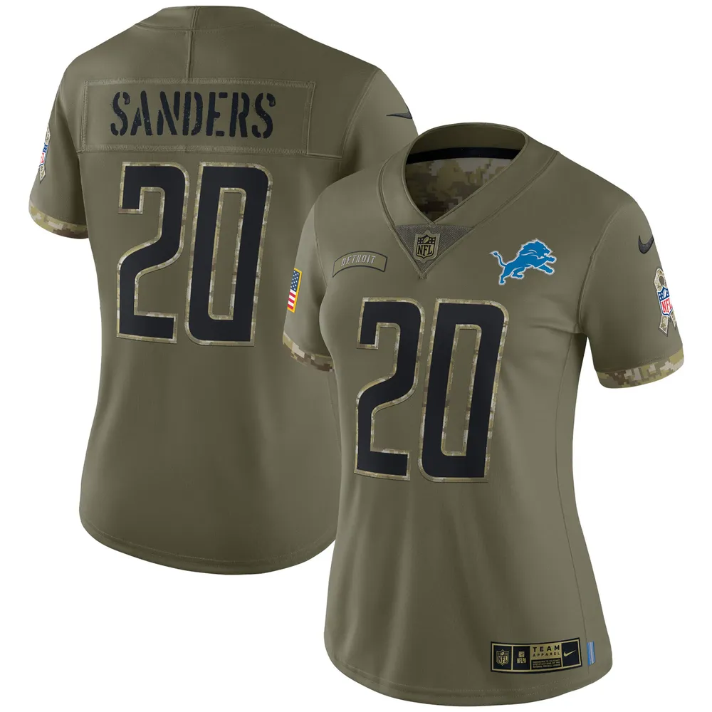 Lids Sanders Detroit Nike Women's 2022 Salute To Service Retired Player Limited Jersey - Olive | Montebello Town Center