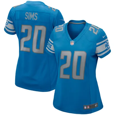 Youth Mitchell & Ness Barry Sanders Blue Detroit Lions Retired Player Name  & Number T-Shirt