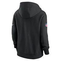 Women's Nike Black Detroit Lions 2024 NFL Crucial Catch Performance Pullover Hoodie