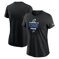 T-shirt Nike noir pour femme Detroit Lions 2024 NFL Playoffs