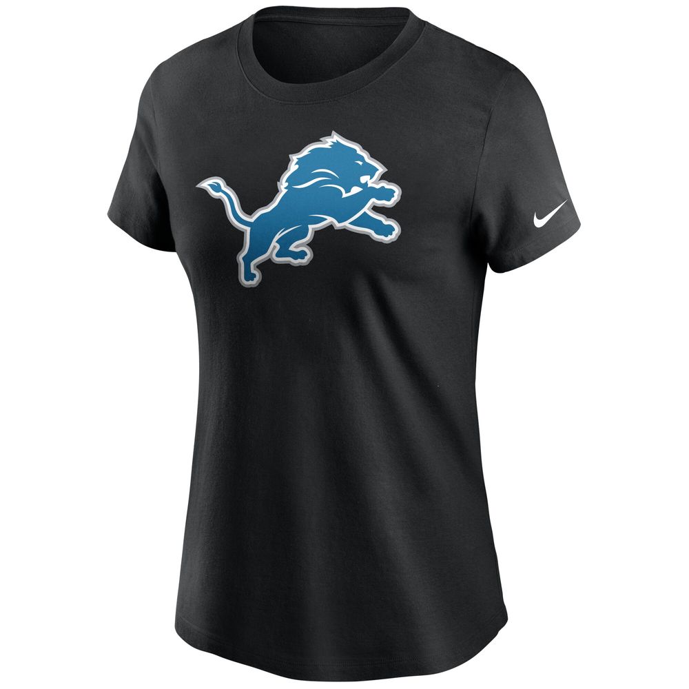 Nike Women's Nike Black Detroit Lions Logo Essential T-Shirt