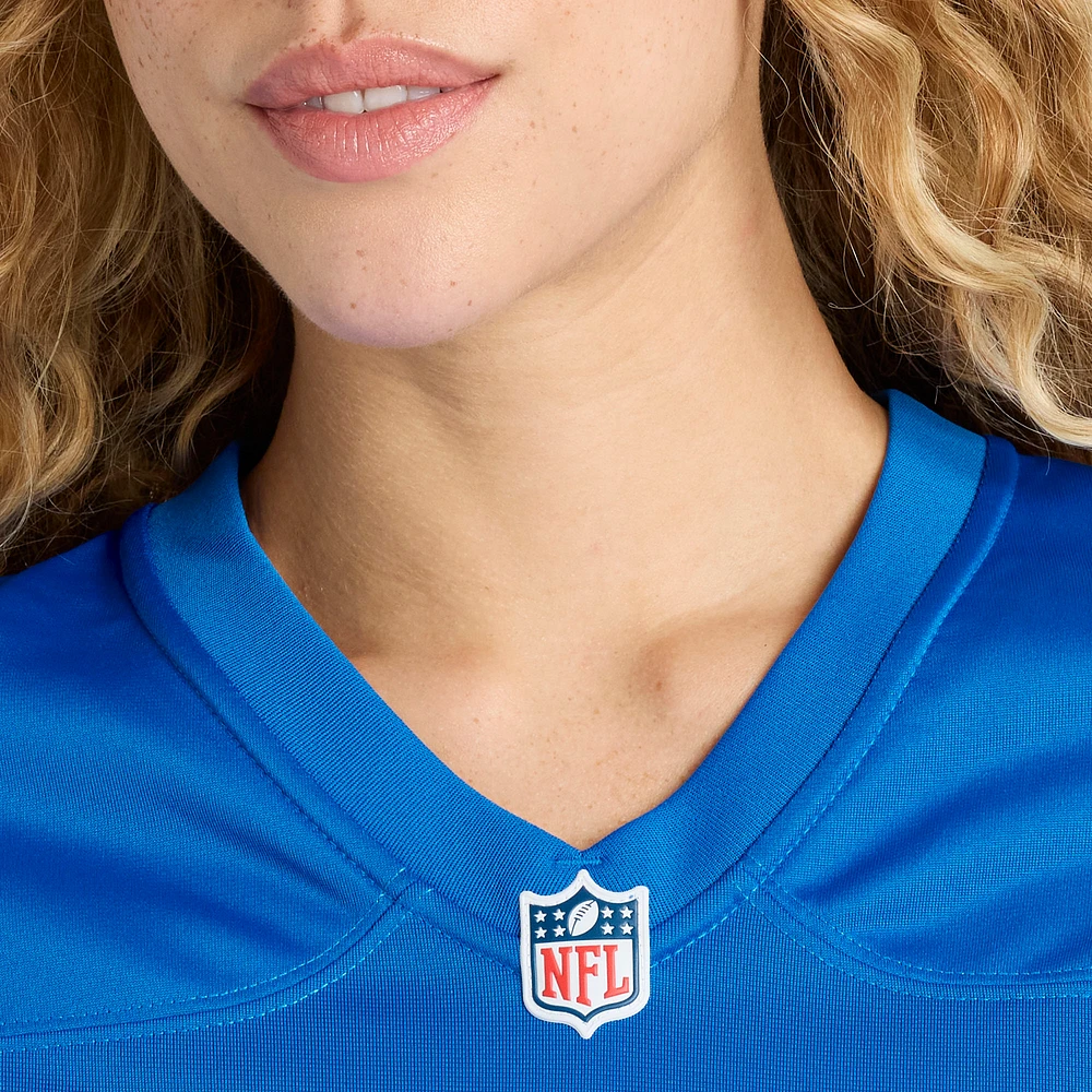 Maillot de match des Detroit Lions Nike DaRon Gilbert pour femme, bleu, bleu