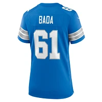 Women's Nike David Bada  Blue Detroit Lions Team Game Jersey
