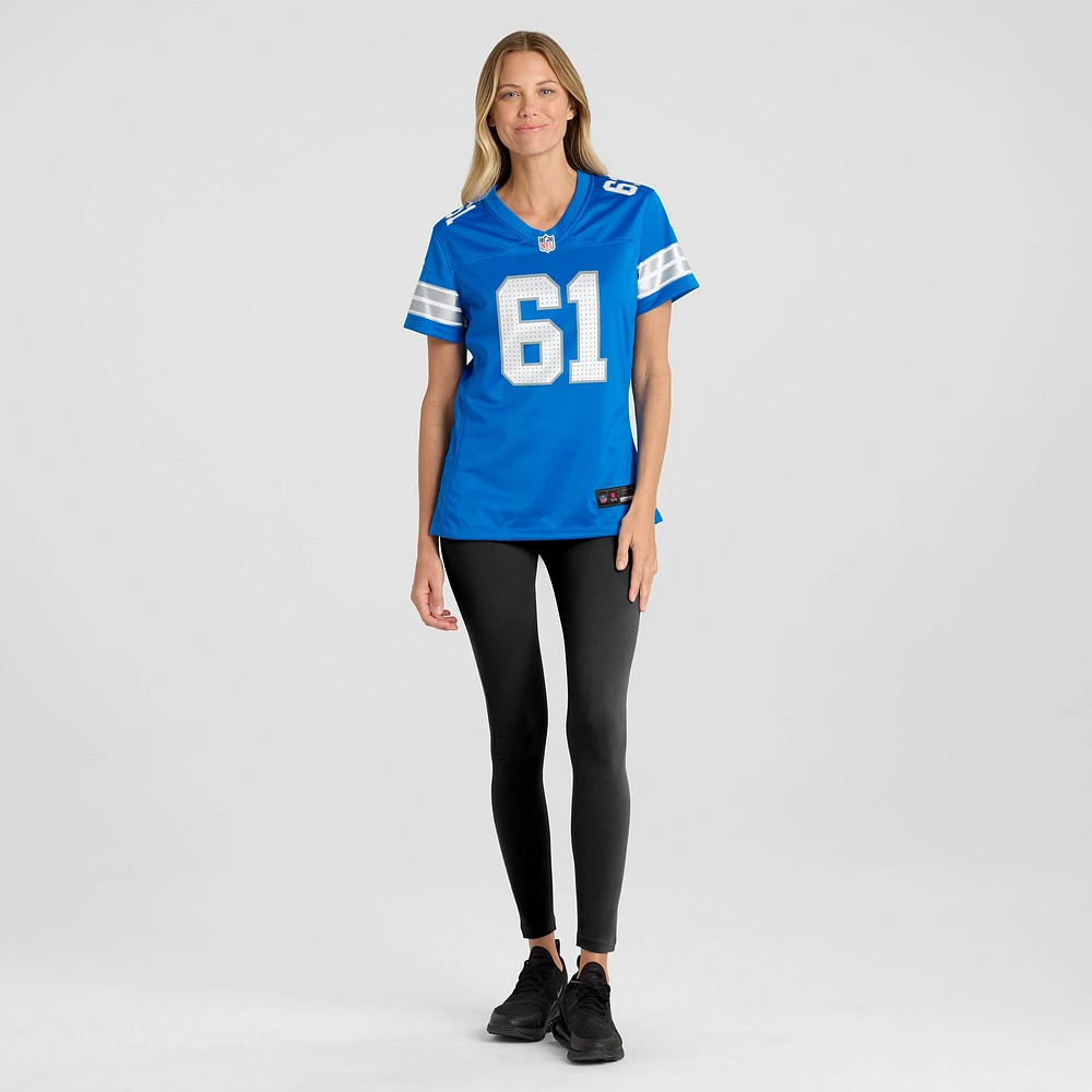 Women's Nike David Bada  Blue Detroit Lions Team Game Jersey