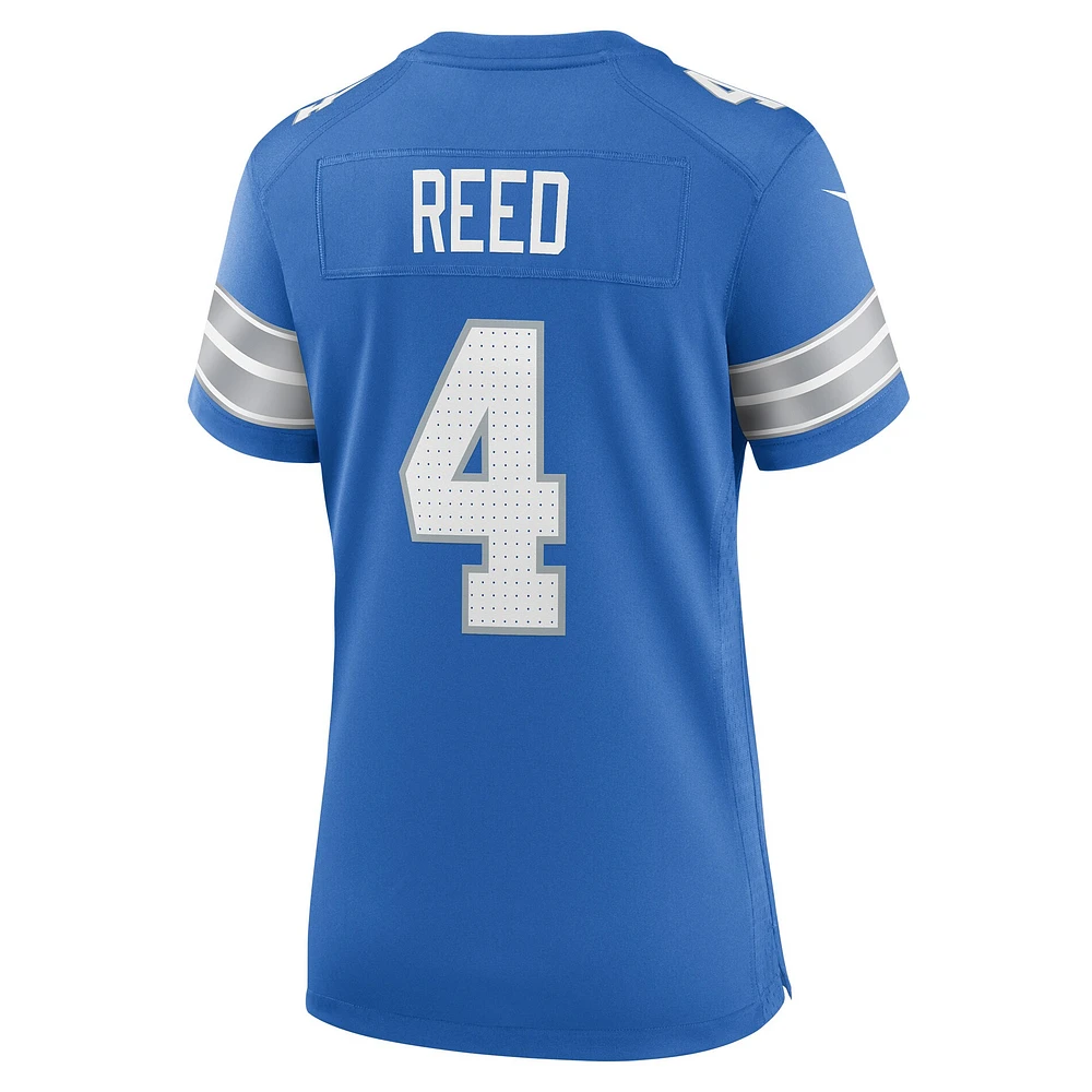 Maillot Nike D.J. Reed bleu pour femme des Lions de Détroit