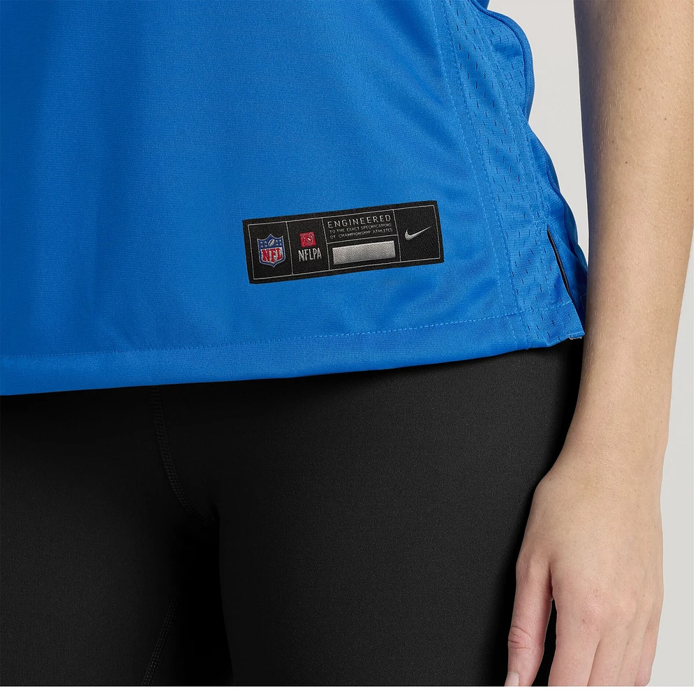 Maillot Nike D.J. Reed bleu pour femme des Lions de Détroit