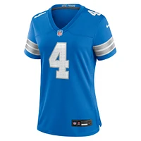 Women's Nike Emmanuel Moseley  Blue Detroit Lions Team Game Jersey