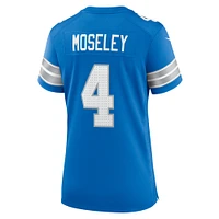Women's Nike Emmanuel Moseley  Blue Detroit Lions Team Game Jersey