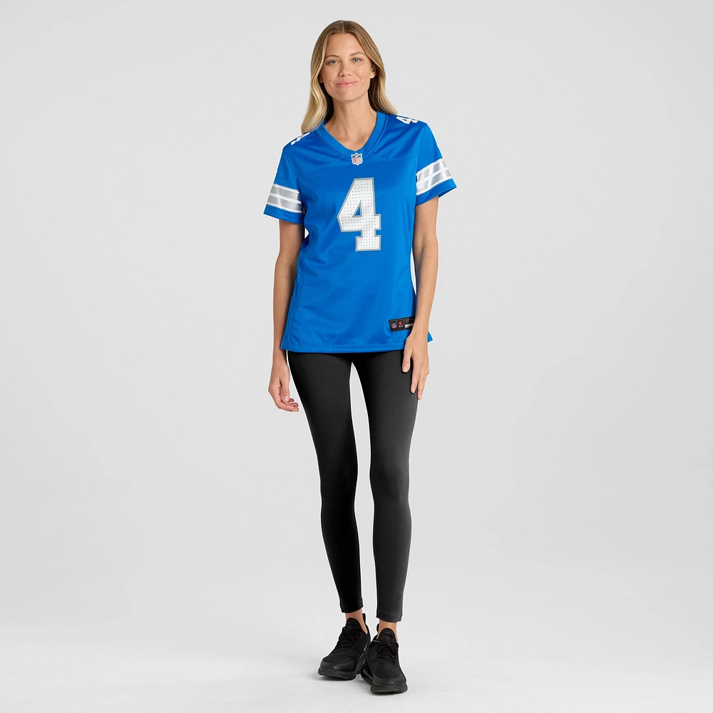 Women's Nike Emmanuel Moseley  Blue Detroit Lions Team Game Jersey