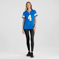 Women's Nike Emmanuel Moseley  Blue Detroit Lions Team Game Jersey