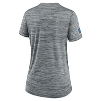 T-shirt Nike gris Detroit Lions Sideline Velocity Performance pour femme
