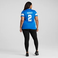 Maillot de match Nike Hendon Hooker bleu pour femme des Detroit Lions