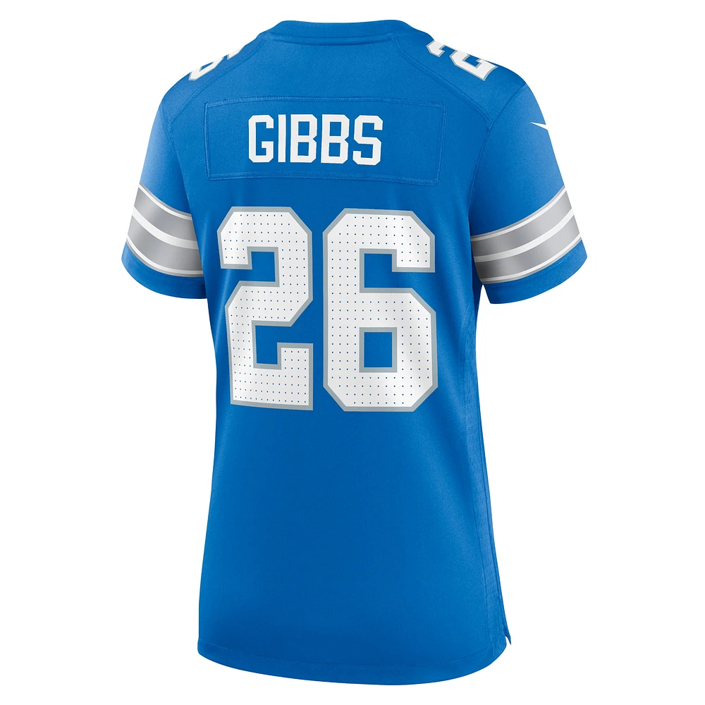 Women's Nike Jahmyr Gibbs Blue Detroit Lions Game Jersey