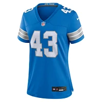 Women's Nike James Turner  Blue Detroit Lions Game Jersey