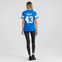 Women's Nike James Turner  Blue Detroit Lions Game Jersey