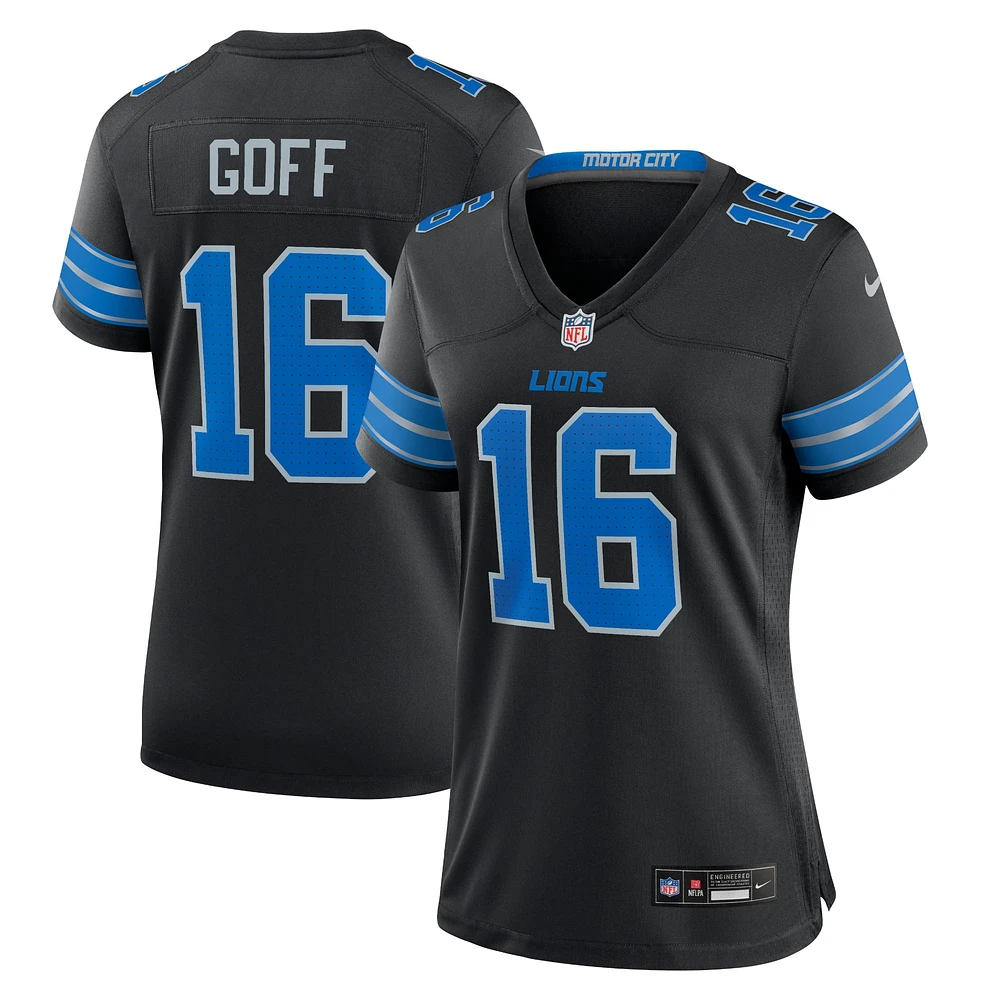 Women's Nike Jared Goff Black Detroit Lions 2nd Alternate Game Jersey